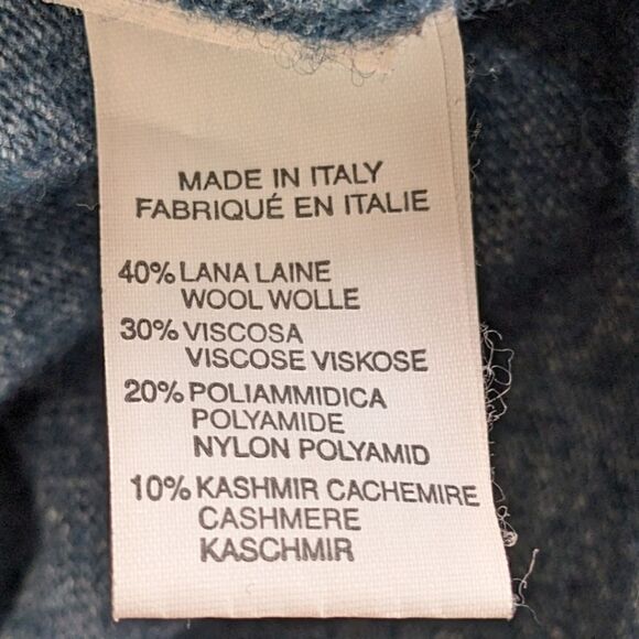 Eredi Pisano Roma Men's Blue Cashmere Wool Blend Crewneck Sweater Size XS - Picture 5 of 6